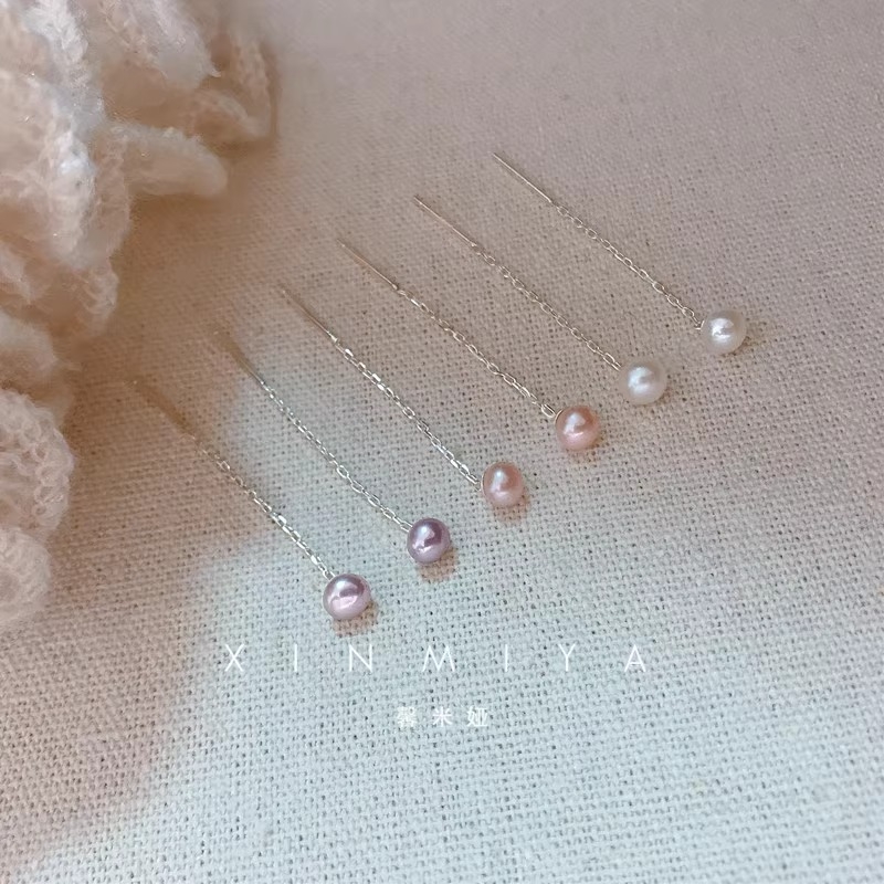 Fülbevalók - Gyöngy, irodalmi retro stílus, nőknek, 2025 nyár