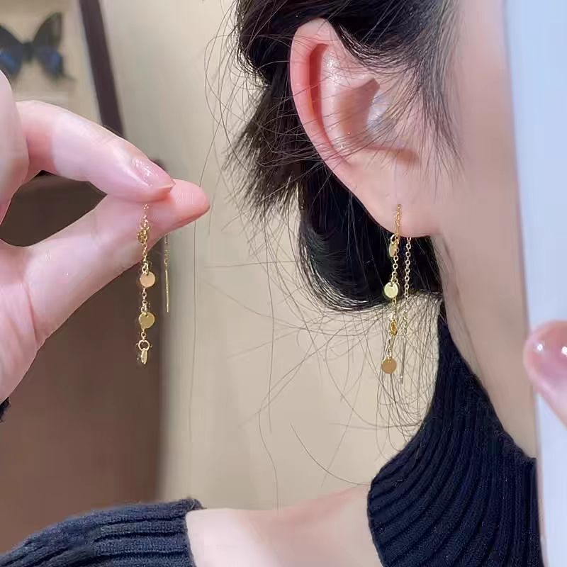 Náušnice Han xizi – meď, tvaru U, geometrické, elektroplatované, jar 2025