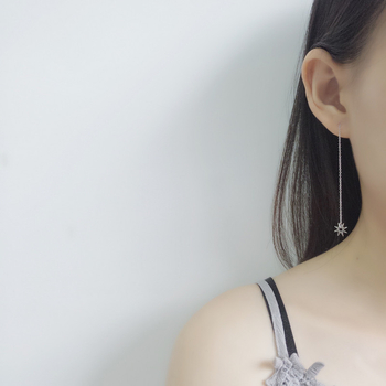 Kast 925 strieborné geometrické náušnice, Ins štýl, model E066