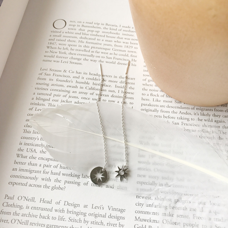 Kast 925 strieborné geometrické náušnice, Ins štýl, model E066