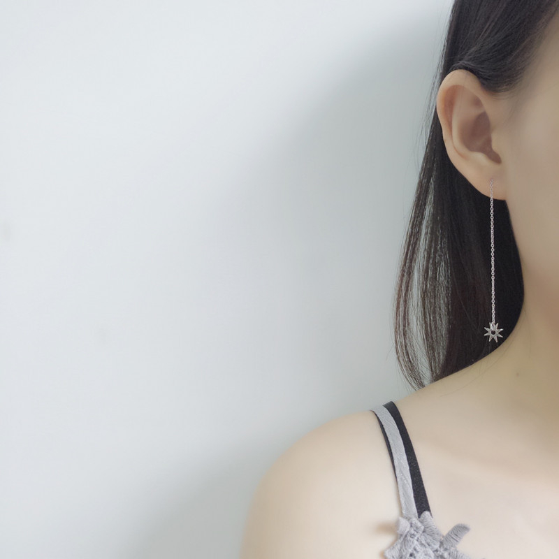 Kast 925 strieborné geometrické náušnice, Ins štýl, model E066