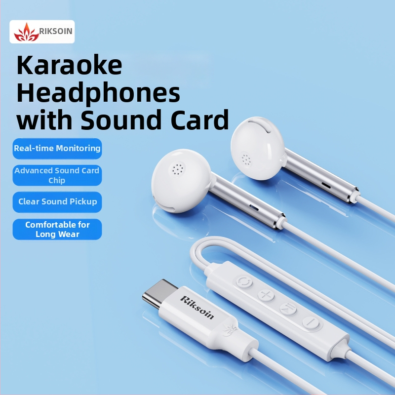 riksoin Sk01 In-ear vadu austiņas ar 7.1 kanālu skaņu, trokšņu slāpējošu mikrofonu un inline vadību, Android saderīgas, 1,6 m kabelis