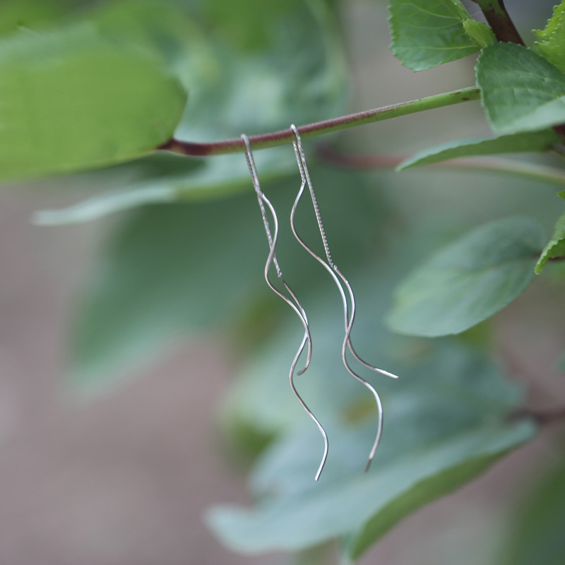 925-ös ezüst fülbevalók, minimalist stílus, Poetry márka, nőknek