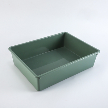 Cutie de nisip pentru pisici din plastic, dreptunghiulară, design simplu, pentru pui de pisică, material PP, marcă Yunjia