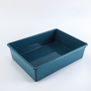 Cutie de nisip pentru pisici din plastic, dreptunghiulară, design simplu, pentru pui de pisică, material PP, marcă Yunjia