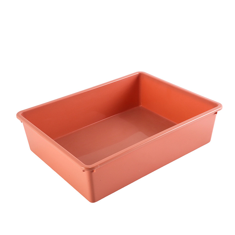 Cutie de nisip pentru pisici din plastic, dreptunghiulară, design simplu, pentru pui de pisică, material PP, marcă Yunjia