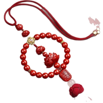 Ръчно преплетено cinnabar тиквено автомобилно украшение за интериор