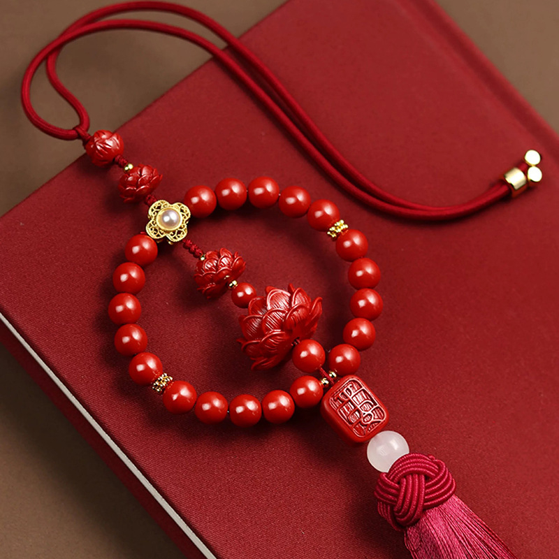 Ръчно преплетено cinnabar тиквено автомобилно украшение за интериор