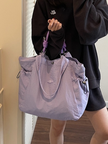 Geantă Tote pentru femei, stil street fashion, material PU, formă orizontal pătrată, fermoar, buzunar interior laminat cu fermoar