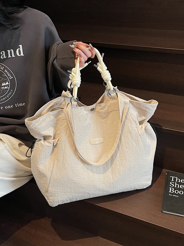 Geantă Tote pentru femei, stil street fashion, material PU, formă orizontal pătrată, fermoar, buzunar interior laminat cu fermoar