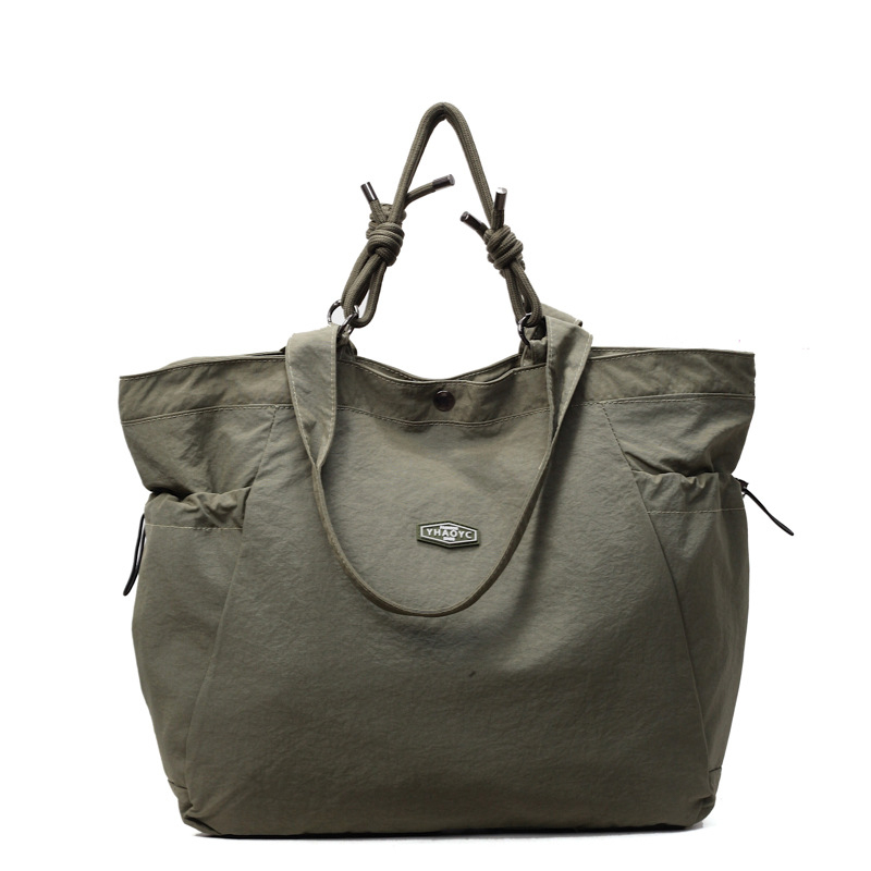 Geantă Tote pentru femei, stil street fashion, material PU, formă orizontal pătrată, fermoar, buzunar interior laminat cu fermoar