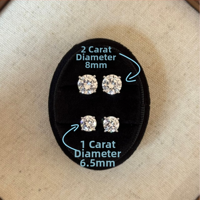 Cercei — Argintiu, cu zirconiu, formă geometrică, stil lux ușor, unisex