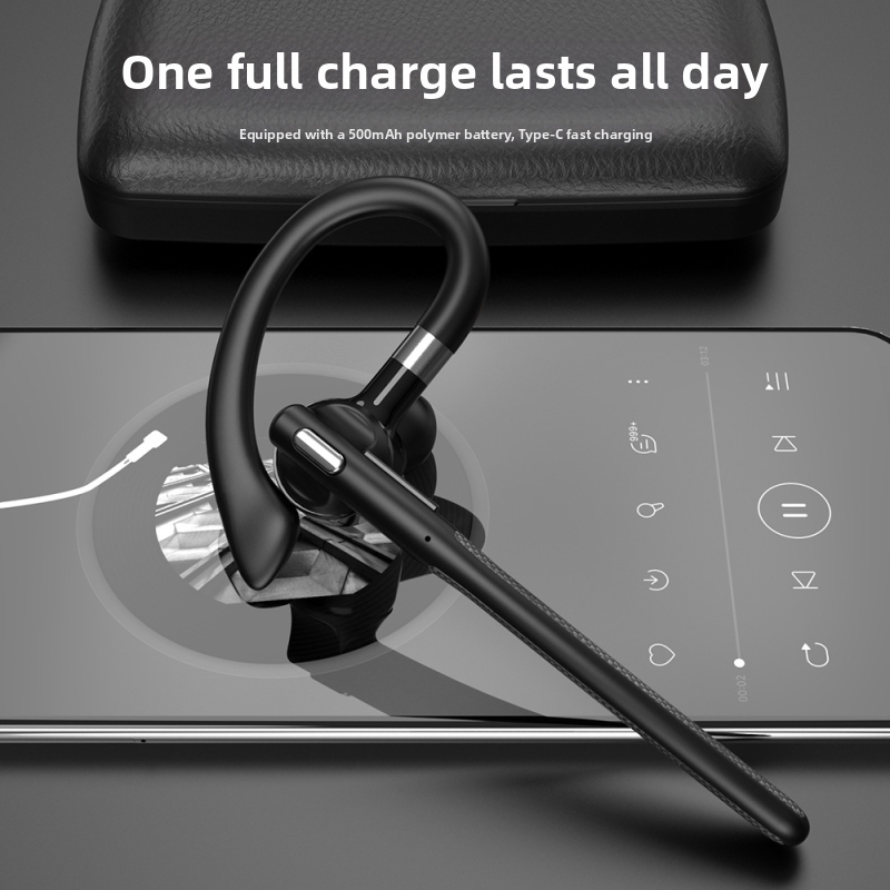 YYK-526 Bluetooth mono slúchadlo s redukciou zvuku pri hovore a AI prekladom, Bluetooth 5.4, dosah 10 m, výdrž batérie viac ako 8 hodín