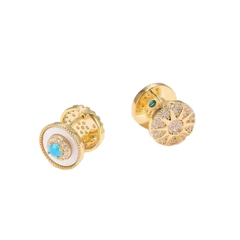 Náušnice pre ženy: materiál mušľa, tvary konštelácia/hviezda/geometrické, spracovanie zirkón, všestranný štýl