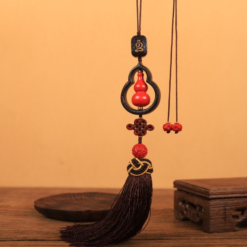 Κρεμαστό αυτοκινήτου από cinnabar για εσωτερική διακόσμηση, κινεζικός παραδοσιακός στυλ, προσαρμοσμένη επεξεργασία