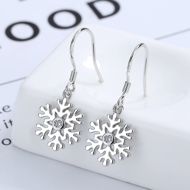 Bakreni naušnice s šupljom pahuljom, geometrijski dizajn, marka New forces jewelry