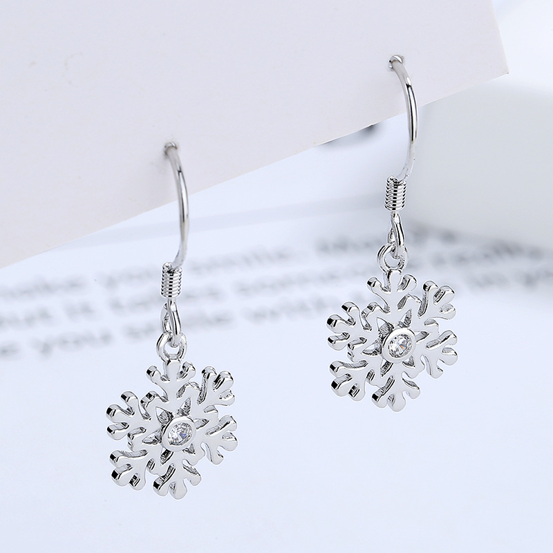 Bakreni naušnice s šupljom pahuljom, geometrijski dizajn, marka New forces jewelry