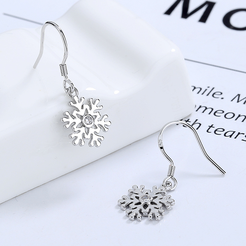 Bakreni naušnice s šupljom pahuljom, geometrijski dizajn, marka New forces jewelry