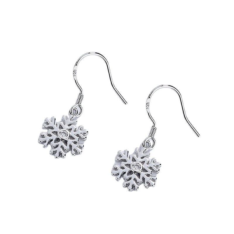 Bakreni naušnice s šupljom pahuljom, geometrijski dizajn, marka New forces jewelry