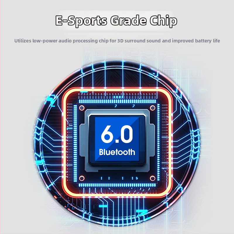 R5 vezeték nélküli gamer fejhallgató három üzemmóddal, Bluetooth, 7.1 térhatású hangzás, 50 mm meghajtók, beépített mikrofon