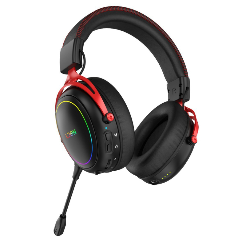 R5 vezeték nélküli gamer fejhallgató három üzemmóddal, Bluetooth, 7.1 térhatású hangzás, 50 mm meghajtók, beépített mikrofon