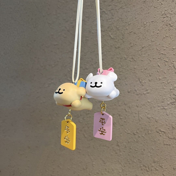 Κρεμαστό αυτοκινήτου με σκύλο σε γραμμικό σχέδιο — καρτούν, για τον καθρέφτη, ρητίνη, εσωτερική διακόσμηση, αυτοκινητικό διακοσμητικό