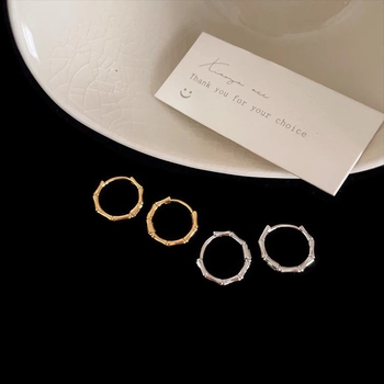 Овеци от титановата стомана, корейски стил, кръгли халки, електроплатирани, за жени