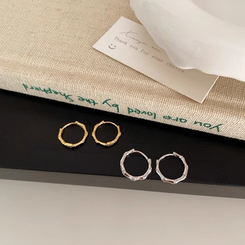 Овеци от титановата стомана, корейски стил, кръгли халки, електроплатирани, за жени