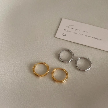 Овеци от титановата стомана, корейски стил, кръгли халки, електроплатирани, за жени