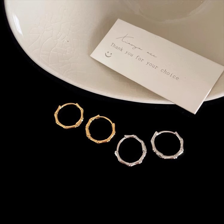 Овеци от титановата стомана, корейски стил, кръгли халки, електроплатирани, за жени