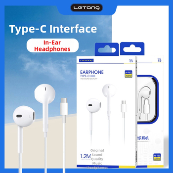 Type-C slúchadlá, in-ear, káblové, citlivosť 103 dB, dĺžka kábla 1,2 m
