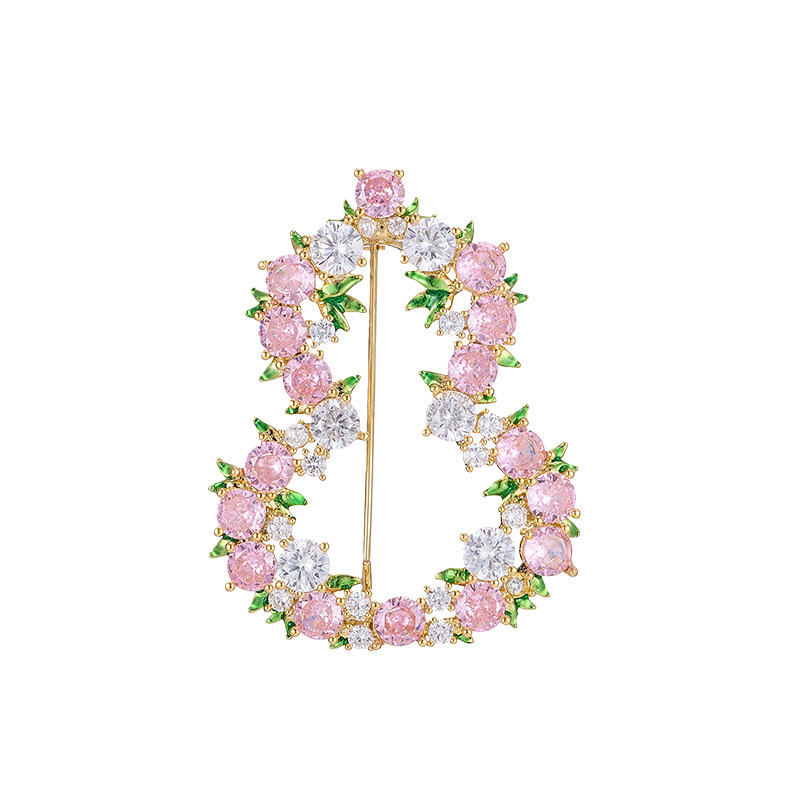 Geometrijska broš Liyu Jewelry, s ugradbenim cirkonima, ekološki bakar, ženski kineski stil