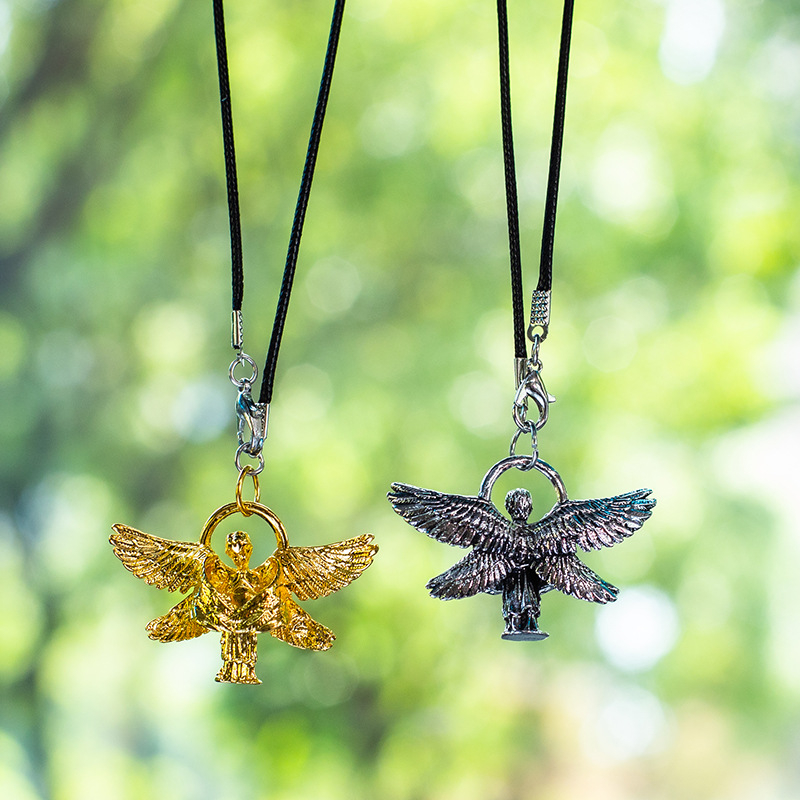 Κρεμαστό αυτοκινήτου από κράμα αλουμινίου, άγγελος-φύλακας με έξι φτερά, προσωποποιημένος εσωτερικός διακοσμητικός για το αυτοκίνητο