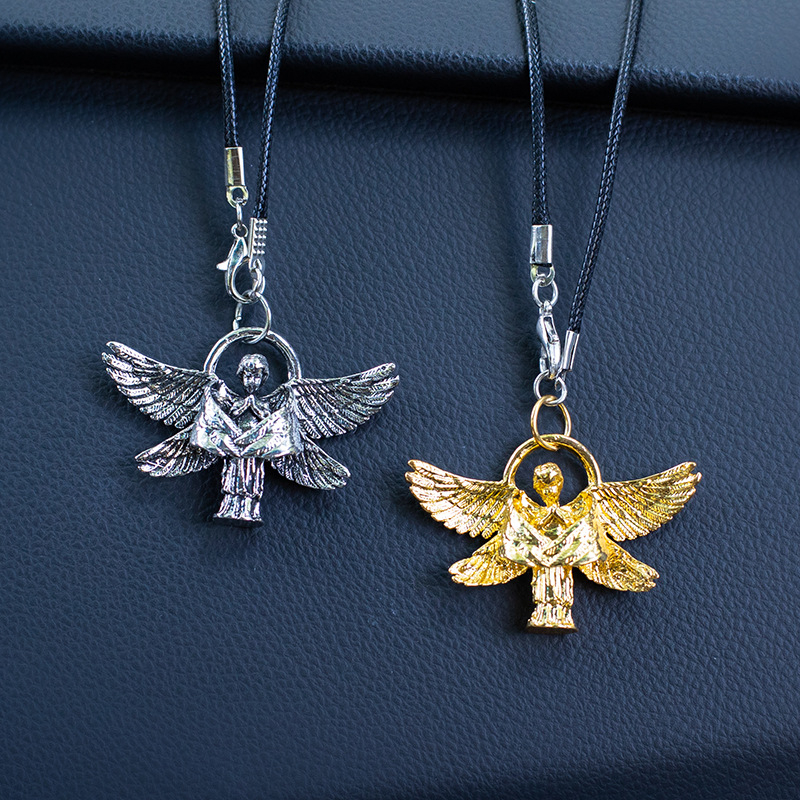 Κρεμαστό αυτοκινήτου από κράμα αλουμινίου, άγγελος-φύλακας με έξι φτερά, προσωποποιημένος εσωτερικός διακοσμητικός για το αυτοκίνητο