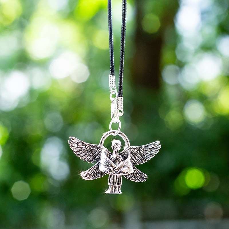 Κρεμαστό αυτοκινήτου από κράμα αλουμινίου, άγγελος-φύλακας με έξι φτερά, προσωποποιημένος εσωτερικός διακοσμητικός για το αυτοκίνητο