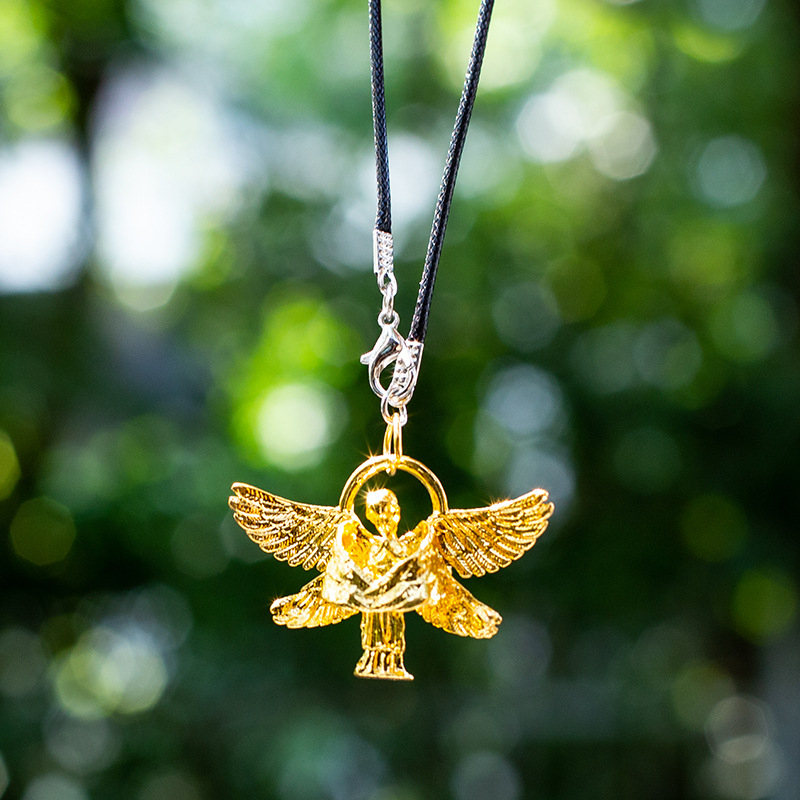 Κρεμαστό αυτοκινήτου από κράμα αλουμινίου, άγγελος-φύλακας με έξι φτερά, προσωποποιημένος εσωτερικός διακοσμητικός για το αυτοκίνητο