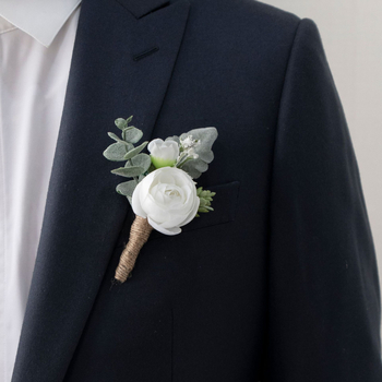 Wei Xu esküvői corsage mesterséges virággal, a vőlegénynek és vendégeknek, ajándéknak kiváló