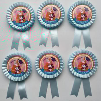 Corsage kitűző szalaggal és csipkével, kézzel készített fém kitűző, kód 001