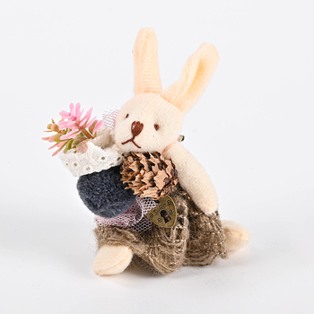 Kitűző: nyuszis karikatúra erdő-stílusú retro, virág alakú, anyag szövet, nyomtatás, kettős használat