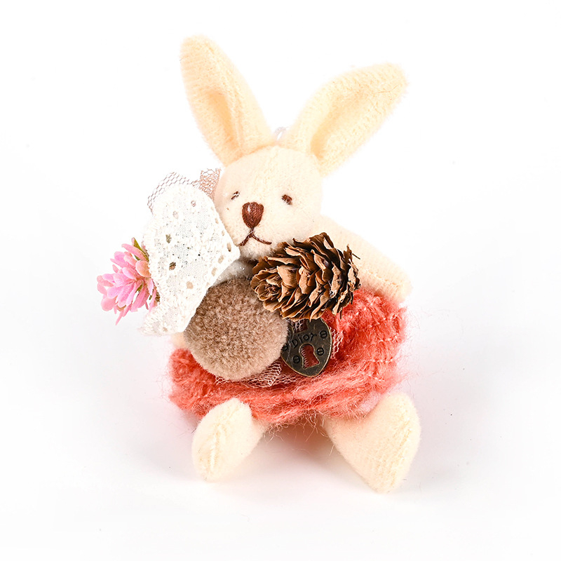 Kitűző: nyuszis karikatúra erdő-stílusú retro, virág alakú, anyag szövet, nyomtatás, kettős használat