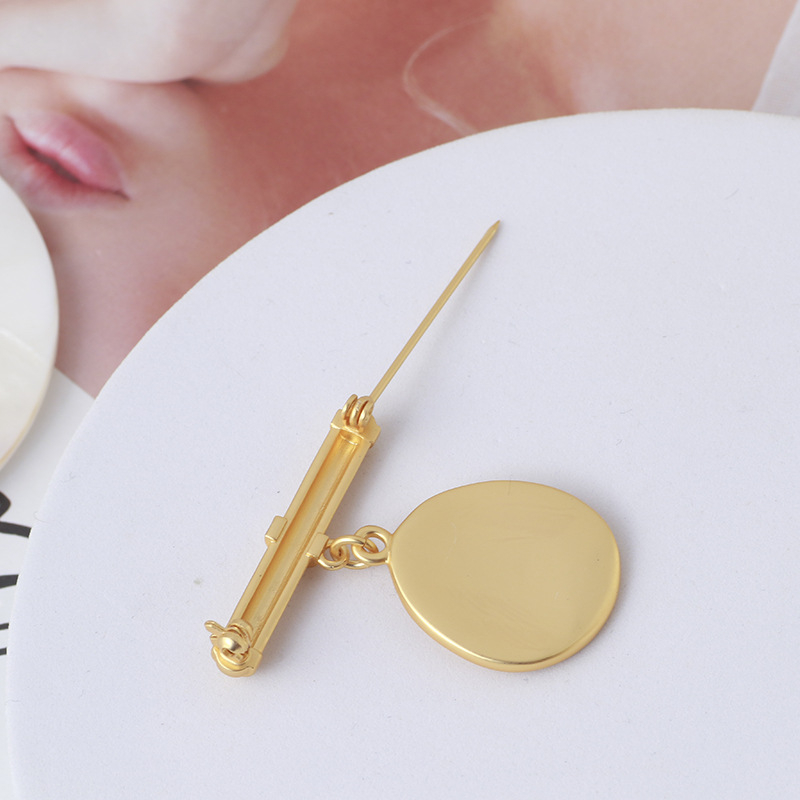 Broșă din cupru cu placare, relief de vultur, stil feminin, Beautiful home, CELE-EEX-T02722