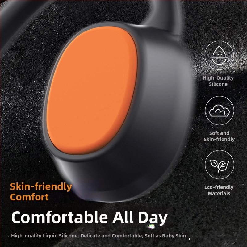 Slušalice Bluetooth s kostnom vodljivosti za biciklizam i trčanje, otvorene uhu, stereo, Bluetooth 5.3, domet 10 m, trajanje >8 h, IPX5, redukcija buke