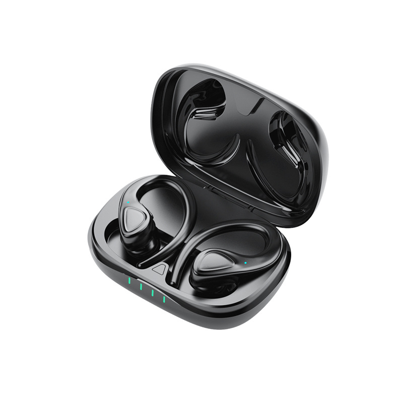 Bluetooth vezeték nélküli fülhallgató fülbeakasztó dizájnnal, Bluetooth 5.3, 15 m hatótáv, vízálló, 8+ órás üzemidő, alacsony késleltetés esportokhoz