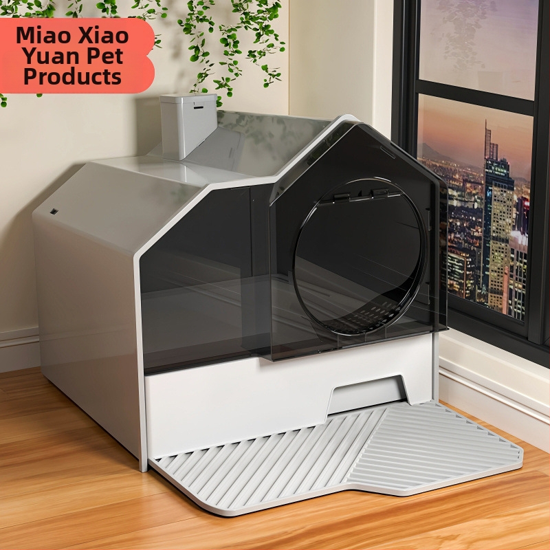 Toaletná misa pre mačky, uzavretá, štvorcová, PVC, Hao Mark