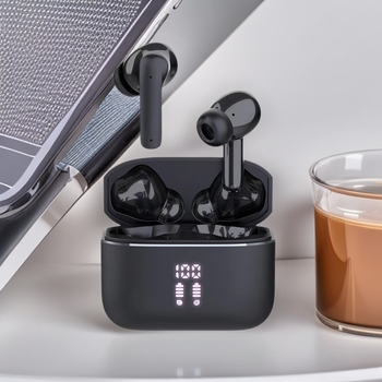 TWS juhtmevabad Bluetooth 5.3 kõrvaklapid digitaalse kuvaga, müra summutamine, 10 m ulatus, IPX5 veekindlus