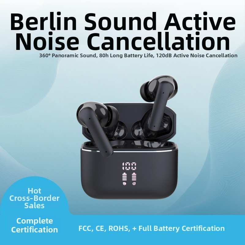 TWS juhtmevabad Bluetooth 5.3 kõrvaklapid digitaalse kuvaga, müra summutamine, 10 m ulatus, IPX5 veekindlus