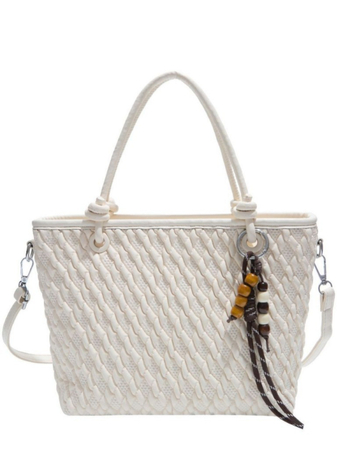 Nothing Bucket Bag — Utcai stílusú PU, 2025 téli szezon, Cipzáras nyitás, Belső cipzáras zseb és laminált zseb.
