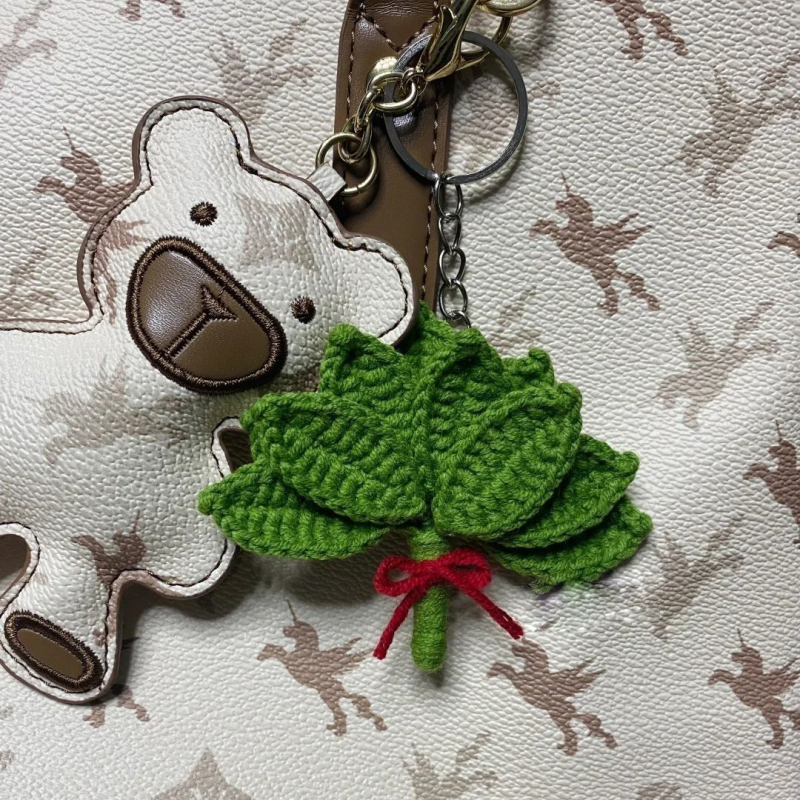 Μενταγιόν αυτοκινήτου από βελούδο, χειροποίητο πλεκτό, μοτίβο φύλλου γκρέιφρουτ, στυλ κινουμένων σχεδίων, λειτουργία αρώματος