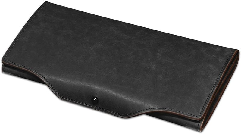 Mužská dlhá kožená peňaženka s japonským štýlom, prvotriedna hovädzia koža, veľká kapacita, viac kariet, mincovník