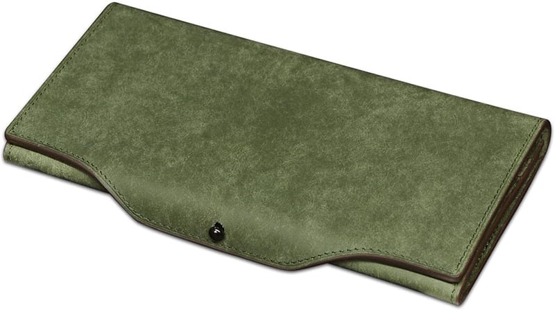 Mužská dlhá kožená peňaženka s japonským štýlom, prvotriedna hovädzia koža, veľká kapacita, viac kariet, mincovník